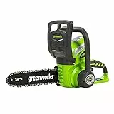 Greenworks Motosierra de batería G40CS30, Li-Ion 40V 4,2 m/s velocidad de la cadena 30 cm longitud de la espada, 120 ml volumen del depósito de aceite mango completo sin batería y cargador