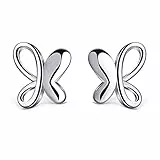 B.Catcher Pendientes de Mujer en Plata de Ley 925 con Circonitas Cúbicas Colección Mariposas Joyería Artesanal de Lujo Regalo para Bodas Cumpleaños y Día de la Madre