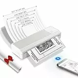 vretti P83 Impresora Termica A4, Impresora Portatil Inalambrica, Compatible con Phone Mediante Bluetooth, Windows y macOS Mediante Cable USB, Impresora Sin Tinta para Viajes, Trabajo, Hogar, Negro