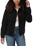 Wrangler Relaxed Fit Jean Jacket Chaqueta de Mezclilla Memory Maker de Ajuste Relajado, Carbon, Large para Mujer