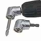TIMESETL Taladro de Angulo Adaptador de Destornillador Adaptador de ángulo 105 Grados para Broca, Punta Flexible Magnetica Atornillador Angulares Magneticos para Atornillador, 6,35MM