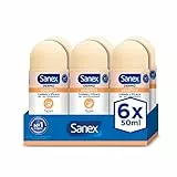 Sanex Dermo Sensitive Desodorante Roll-On, 6 Uds x 50ml, Anti-transpirante, hasta 48H de Protección contra el Sudor y el Olor, Suave con la Piel Sensible, Restaura el pH Natural de la Piel