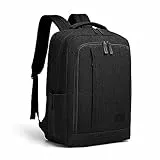 Kono Mochila Hombre Portátil 15,6 Pulgadas con Puerto USB, Mochila Impermeable Antirrobo para Trabajo Universidad Viaje Diario, Mochila Ordenador Grande con Múltiples Compartimentos (Negro, L)