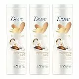 Dove Body Love Pampering Care Loción Corporal: crema hidratante con manteca de karité y vainilla para piel seca 400 ml (Paquete de 3)