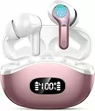 Ordtop Auriculares Inalámbricos, Auriculares Bluetooth 5.4 HiFi Estéreo con 4 ENC Mic, 40H Cascos Inalambricos Bluetooth Reducción de Ruido, IP7 Impermeables Auriculares In-Ear, Pantalla LED, USB-C