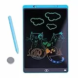 TECET® Pizarra Mágica Infantil 12 Pulgadas + Guía de 100 Dibujos para pintar | Pizarra Magnética Infantil para Niños | Tablet Led Digital de Dibujo, Azul