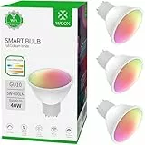 WOOX Bombillas inteligentes que cambian de color WiFi (GU10, paquete de 3)
