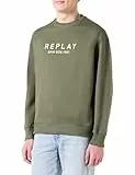 Replay M3075 Sudadera, 438 Military, XL para Hombre