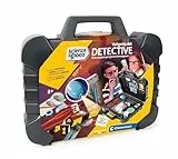 Clementoni Scienza e Game Lab – Maletín del Detective, Kit de investigador para niños a Partir de 8 años, Juego científico con Linterna UV, Lente de Aumento y Otros Instrumentos, Fabricado en Italia,