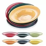 imposyu Set 6 Platos de Pasta Platos Hondos Sopa Sencillo y Hermoso Platos Plastico Reutilizables para Pasta Ensaladas Filetes (23cm, 300ml)