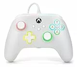 Power A Mando con cable Advantage para Xbox Series X|S con Lumectra - Blanco, mando, mando para videojuegos con cable, mando para juegos, Xbox One, con licencia oficial