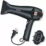 Beurer HC55 - Secador de pelo con sistema recogecable, 2000 W, 3 temperatura sy 2 velocidades, protector sobrecalentamiento automatico, color negro