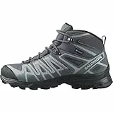 Salomon X Ultra Pioneer Mid Gore-Tex Zapatillas de Senderismo para Mujer, Cualquier clima, Sujeción del pie segura, Estabilidad y amortiguación, Ebony, 38 2/3