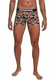 Urban Classics Boxer Short 3-Pack Hombre Set de Boxers Negro/Camuflaje L 95% algodón, 5% elastán