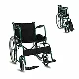 Mobiclinic®, Silla de ruedas, Autopropulsable, Plegable, Alcazaba, Asiento 46 cm, Sistema subebordillos, Reposabrazos acolchados, Reposapiés abatibles, Antipinchazos, Freno en las