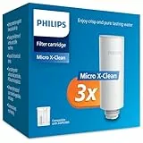 Philips Water Cartucho de filtro instantáneo – Filtración Avanzada, paquete de 3, filtra CLORO, PLOMO, PESTICIDAS y MICROPLÁSTICOS, flujo rápido 1 L/min