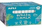 APLI Kids 14577 - Pack de 100 Tizas blancas,para Pizarra Verde