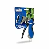 Aqua Control AMT42 - Pistola de Riego fabricada en Metal y Caucho. Con Regulación de Caudal y 7 Formas de Riego para adaptarse a todo tipo de plantas y terrenos