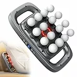 Dufuso Pistola de Masaje Muscular de 16 cabezales, 3 Modos y 30 Intensidades de Vibración con Luz Roja para Aliviar La Tensión Muscular y La Fatiga en Piernas, Zona Lumbar