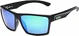 Uvex LGL 29, gafas de sol unisex, de espejo, filtro cat. 3, black matt/green, one size