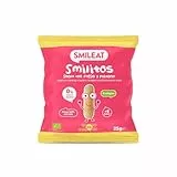 Smileat - Smilitos Snack - Sabor a Fresa y Plátano - Merienda divertida para peques desde 8 Meses - 1 Bolsa de 25g