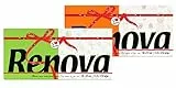 Renova Servilletas de Papel Red Label | 140 Servilletas | Mitad Blancas Decoradas, Mitad Color | Tamaño Estándar