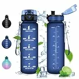Vikaster Botella agua, 500ml Botella, sin BPA, Botella Agua con Filtro, Botella agua reutilizable, para Escuela, Viajar, Deporte, Running, Bicicleta, Gimnasio