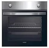 Candy Idea FIDC X100, Horno Eléctrico, 70L, 1 Bandeja y 1 Rejilla, Limpieza Aquactiva, 4 Funciones, 2 Mandos Mecánicos, Puerta Doble Cristal, Inox y Negro