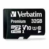 Verbatim 44083 - Tarjeta de Memoria Micro SDHC de 32 GB con Adaptador (Clase 10) Negro