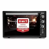 Sogo Horno Sobremesa de Convección 70L - Horno Eléctrico con Rustidor para Asados Jugosos - Horno Multifunción con Gratinador para Recetas Crocantes - Ideal para Cualquier Plato