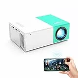 wepvo WiFi Proyector Portátil, Las Pantallas de los teléfonos móviles Pueden reflejarse en el proyector Mediante WiFi o Cable de Datos, Compatible con Smartphone/Tablet/TV Stick/Tipo-C/USB Drive