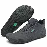 SAGUARO Zapatillas Barefoot Hombre Zapatillas Minimalistas Mujer Zapatillas de Trail Running Antideslizantes Zapatos Barefoot Calzado Descalzo con Suela Zero Drop Gris,EU Gr.37