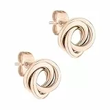 Liebeskind LJ-1050-E-12, Pendientes de botón Mujer, oro rosa, 1,2 cm