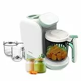 Cecotec Robot de Cocina Bebé, Procesador de Alimentos Nana BabyCare FoodProcessor. Hierve, Tritura, Esteriliza y Calienta Biberones, sin BPA, Apto para Frutas, Verduras y Carnes, Incluye Recetario