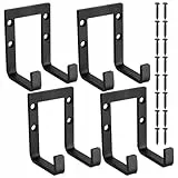 4 Pzs Ganchos de Pared para Garaje, Doble Gancho, Soporte de Herramientas, Gancho de Escalera, Soporte de Pared para Herramientas de Carga Pesada, Ganchos de Almacenamiento para Bicicletas, Escaleras