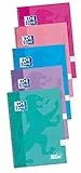 Oxford Cuadernos A4, Tapa Extradura, Pizarra Write&Erase, 80 Hojas, Cuadrícula 4x4, Pack 4+1 , Surtido colores tendencia
