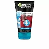 GARNIER Skin Active - Pure Active, Gel Limpiador de Poros y Exfoliante Facial con Carbón 3 en 1, 150 ml
