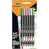 BIC Intensity - Pack de 6 rotuladores de punta fina, color Pastel