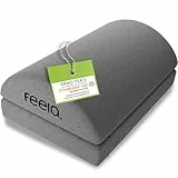 feela. Reposapiés ergonómico de escritorio | Soporte ajustable para pies de oficina | Footrest Altura Ajustable (Gris Oscuro)
