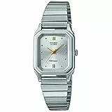 Casio Reloj Cuarzo Mujer 23.00mm con dial Analógico Plata y Correa de Pulsera de Metal Plata LQ-400D-7AEF
