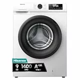 Hisense WF1Q9041BW - Lavadora, Class A, 9Kg, 1400 rpm, Alto 84.5cm x Ancho 59.5cm, Color Blanco, Función Vapor 99,9%, Lavado Rápido+, Lavado Automático, Finalización Diferida, Tecnología Inverter