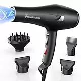 Dekuri Secador Pelo Profesional, Secadores Iónico Cabello Sin Encrespamiento, Hair Dryer con Difusor y Boquillas, 3 Temperaturas y 2 Velocidades para Mujeres y Hombres, Secado Rápido Salón