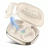 AI Auriculares Traductor en Tiempo Real 164 Idiomas, 3 en 1 AI Auriculares Traductor Instantaneo de Voz con Audio y Videollamadas, 32H Cascos Inalambricos Bluetooth 5.4 Open Ear con 7 Modos, Blanco