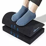 Reposapiés Ajustable Debajo del Escritorio, Cojines Ergonómicos con Cinta Mágica para Altura Opcional, Espuma Viscoelástica y Parte Inferior Antideslizante para el Hogar, Oficina los Viaje