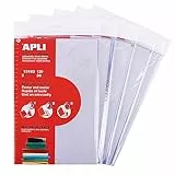 APLI 19654 - Forro de libros con solapa ajustable de PVC. Medida 300 mm, 120 µ. Maxi pack de 15 unidades