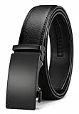 CHAOREN Cinturones Hombre, Cinturon Cuero Hombre con Hebilla Automática de Trinquete, Ancho 35mm - Tamaño Ajustable para Pantalones Vaqueros, Pantalones Informales