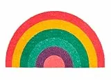 Fisura – Felpudo Entrada casa con Formas. Felpudo Original de Coco con Base Antideslizante de PVC. Medidas: 70 x 40 cm. (Arcoiris, Multicolor)