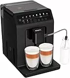 Krups Evidence Eco Design EA897B - Cafetera superautomática 15 bares, 8 programas café, 5 grados de molienda, programa limpieza, indicador cal, molinillo integrado