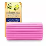 Scrub Daddy Damp Duster, Esponja Mágica Atrapapolvo, Plumero para Limpiar Persianas Venecianas y de Madera, Ventilaciones, Radiadores, Zócalos, Espejos y Telarañas - Atrapa Polvo - Rosa