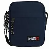 Coronel Tapiocca Bolso para Hombre Bolso Bandolera Casual con Solapa Bolsillos y Cremallera Denim 17.5 x 22 x 5.5 cm Azul Marino